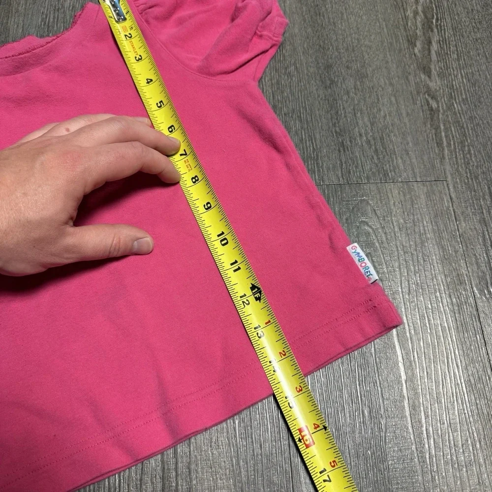 Vintage Gymboree Pink Shirt With Rainbow Tag Size‎ M Bubble Sleeves.